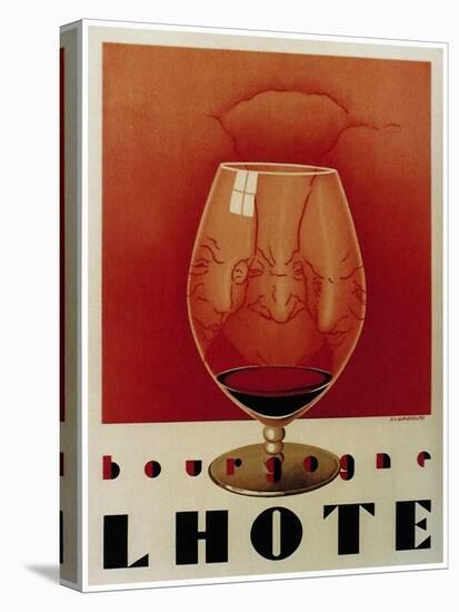 Bourgogne Lhote French Wine C.1930-Vintage Lavoie-Stretched Canvas