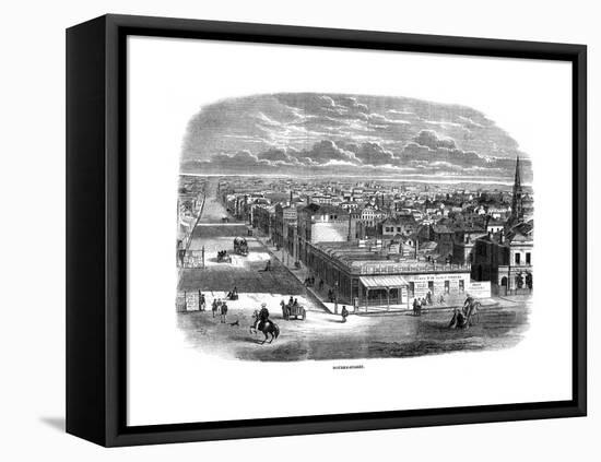 Bourke Street, Melbourne, Australia, 1863-null-Framed Stretched Canvas