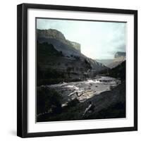 Bourne Gorges (Isère, France) and the Cournouse Massif, Circa 1890-1895-Leon, Levy et Fils-Framed Photographic Print