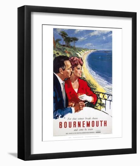 Bournemouth Couple-null-Framed Art Print