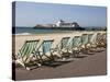 Bournemouth East Beach, Deck Chairs and Pier, Dorset, England, United Kingdom, Europe-Rainford Roy-Stretched Canvas