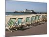 Bournemouth East Beach, Deck Chairs and Pier, Dorset, England, United Kingdom, Europe-Rainford Roy-Mounted Photographic Print