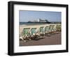 Bournemouth East Beach, Deck Chairs and Pier, Dorset, England, United Kingdom, Europe-Rainford Roy-Framed Photographic Print