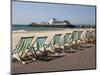 Bournemouth East Beach, Deck Chairs and Pier, Dorset, England, United Kingdom, Europe-Rainford Roy-Mounted Photographic Print