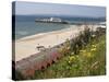 Bournemouth Pier and Beach, Poole Bay, Dorset, England, United Kingdom, Europe-Rainford Roy-Stretched Canvas