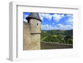 Bourscheid Castle in the Valley of Sauer River, Canton of Diekirch, Grand Duchy of Luxembourg, Euro-Hans-Peter Merten-Framed Photographic Print