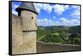 Bourscheid Castle in the Valley of Sauer River, Canton of Diekirch, Grand Duchy of Luxembourg, Euro-Hans-Peter Merten-Framed Stretched Canvas