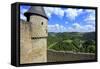 Bourscheid Castle in the Valley of Sauer River, Canton of Diekirch, Grand Duchy of Luxembourg, Euro-Hans-Peter Merten-Framed Stretched Canvas