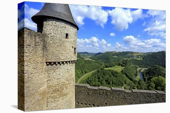 Bourscheid Castle in the Valley of Sauer River, Canton of Diekirch, Grand Duchy of Luxembourg, Euro-Hans-Peter Merten-Stretched Canvas