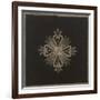 Bourse à soufflet en damas noir brodé argent-null-Framed Giclee Print