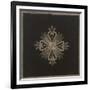 Bourse à soufflet en damas noir brodé argent-null-Framed Giclee Print