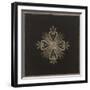 Bourse à soufflet en damas noir brodé argent-null-Framed Giclee Print