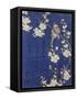 Bouvreuil et cerisier pleureur en fleur-Katsushika Hokusai-Framed Stretched Canvas