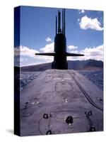 Bow and Sail View of USS Kamehameha, SSN 642, on the Surface off the Coast of Oahu, Hawaii-Stocktrek Images-Stretched Canvas