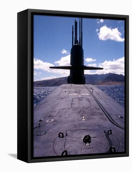 Bow and Sail View of USS Kamehameha, SSN 642, on the Surface off the Coast of Oahu, Hawaii-Stocktrek Images-Framed Stretched Canvas