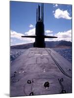 Bow and Sail View of USS Kamehameha, SSN 642, on the Surface off the Coast of Oahu, Hawaii-Stocktrek Images-Mounted Photographic Print