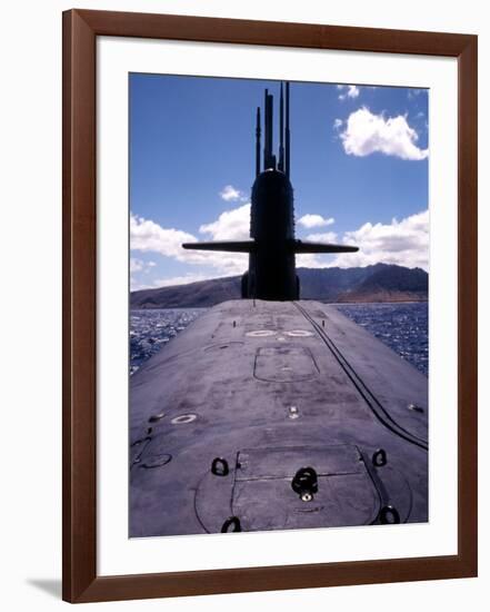 Bow and Sail View of USS Kamehameha, SSN 642, on the Surface off the Coast of Oahu, Hawaii-Stocktrek Images-Framed Photographic Print