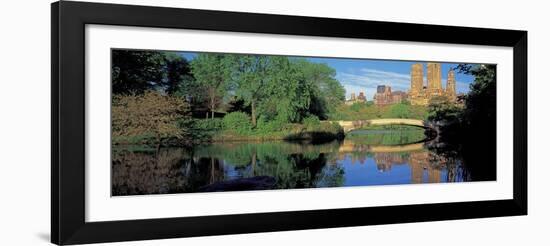 Bow Bridge and Central Park West View, NYC-Richard Berenholtz-Framed Art Print