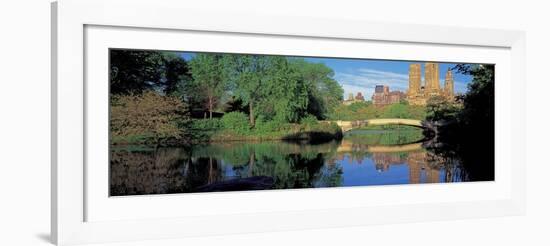 Bow Bridge and Central Park West View, NYC-Richard Berenholtz-Framed Art Print