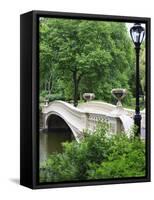 Bow Bridge, Central Park, Manhattan-Amanda Hall-Framed Stretched Canvas