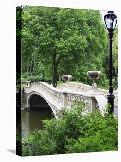 Bow Bridge, Central Park, Manhattan-Amanda Hall-Stretched Canvas