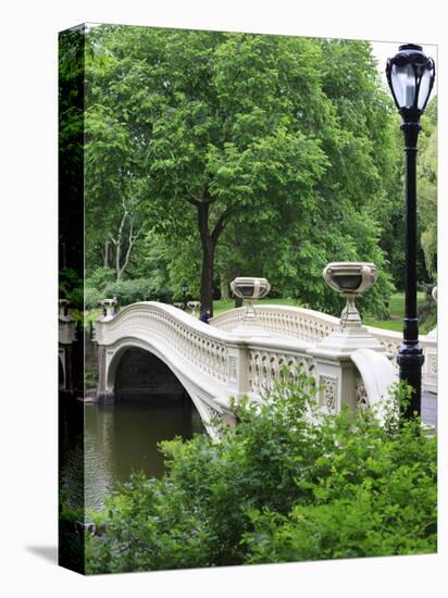 Bow Bridge, Central Park, Manhattan-Amanda Hall-Stretched Canvas