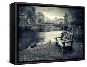 Bow Bridge Nostalgia-Jessica Jenney-Framed Stretched Canvas