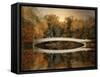 Bow Bridge Reflections-Jessica Jenney-Framed Stretched Canvas