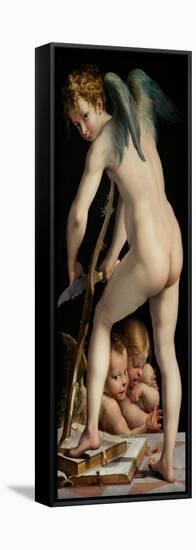 Bow-Carving Cupid, Between 1534 Und 1540-Parmigianino-Framed Stretched Canvas