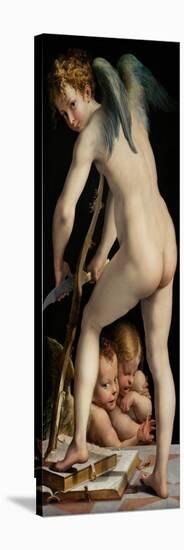 Bow-Carving Cupid, Between 1534 Und 1540-Parmigianino-Stretched Canvas