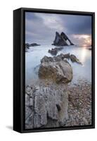 Bow Fiddle Rock, Moray Firth, Moray, Scotland-Patrick Frischknecht-Framed Stretched Canvas