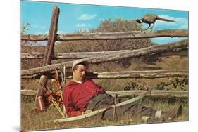 Bow Hunter Sleeping by Pheasant-null-Mounted Art Print