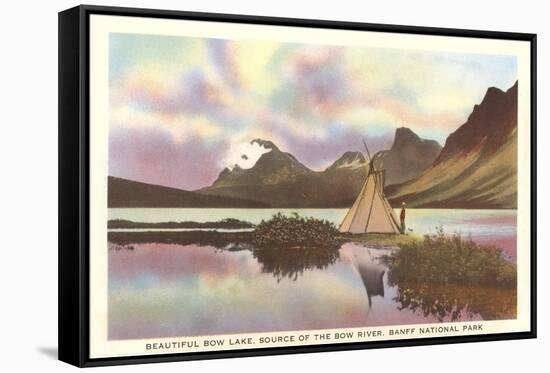 Bow Lake, Banff National Park-null-Framed Stretched Canvas