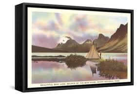 Bow Lake, Banff National Park-null-Framed Stretched Canvas