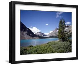 Bow Lake with Bow Glacier Behind, Icefields Parkway, Banff National Park, Alberta-Geoff Renner-Framed Photographic Print