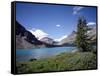 Bow Lake with Bow Glacier Behind, Icefields Parkway, Banff National Park, Alberta-Geoff Renner-Framed Stretched Canvas