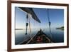 Bow of a Traditional Dhow with Sail in Mafia Island Coast of Tanzania-Paul Joynson Hicks-Framed Photographic Print