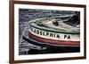 Bow Of A Tugboat, Philadelphia, PA-George Oze-Framed Photographic Print