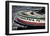 Bow Of A Tugboat, Philadelphia, PA-George Oze-Framed Photographic Print