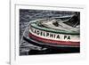 Bow Of A Tugboat, Philadelphia, PA-George Oze-Framed Photographic Print