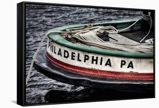 Bow Of A Tugboat, Philadelphia, PA-George Oze-Framed Stretched Canvas