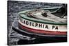 Bow Of A Tugboat, Philadelphia, PA-George Oze-Stretched Canvas