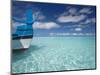 Bow of Boat in Shallow Water, Maldives, Indian Ocean-Papadopoulos Sakis-Mounted Photographic Print