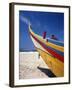 Bow of Fishing Boat, Silver Coast, Mira, Coimbra District, Portugal-Walter Bibikow-Framed Premium Photographic Print