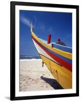 Bow of Fishing Boat, Silver Coast, Mira, Coimbra District, Portugal-Walter Bibikow-Framed Photographic Print