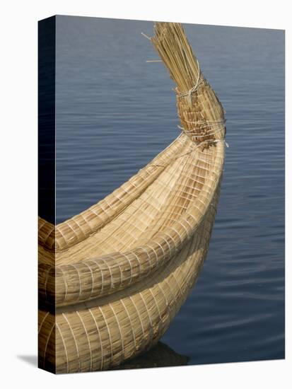 Bow of Reed Boat, Uros Islands, Floating Islands, Lake Titicaca, Peru-Merrill Images-Stretched Canvas