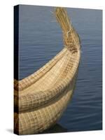 Bow of Reed Boat, Uros Islands, Floating Islands, Lake Titicaca, Peru-Merrill Images-Stretched Canvas