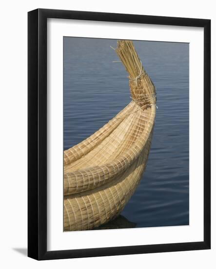 Bow of Reed Boat, Uros Islands, Floating Islands, Lake Titicaca, Peru-Merrill Images-Framed Photographic Print