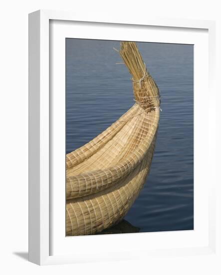 Bow of Reed Boat, Uros Islands, Floating Islands, Lake Titicaca, Peru-Merrill Images-Framed Photographic Print