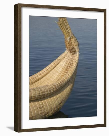Bow of Reed Boat, Uros Islands, Floating Islands, Lake Titicaca, Peru-Merrill Images-Framed Photographic Print